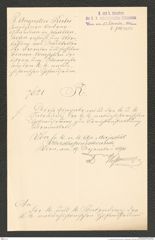 k.k. naturhistorisches Hofmuseum, Intendanzakten 1885-1896 (Hauer), Aktenzahl Z.731/1890, Seite 1